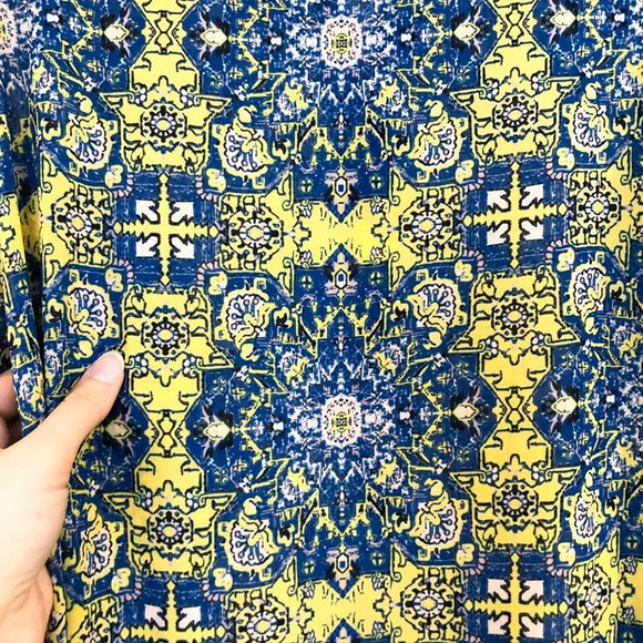 For Love and Lemons Geneva Geometric Bohemian V Neck Long Sleeve Maxi Dress XS - Picture 11 of 11